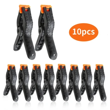 

10pcs 2 Inch Spring Clamps A-shape Plastic Wood Clips Hardware Hand Screw Fixing Pinch Cock Micro Set DIY Woodworking Tools Grip