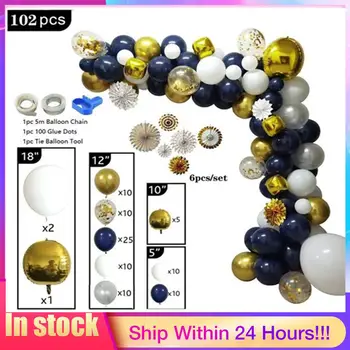 

102pcs Ink Blue Latex Balloon Set Star Clear Pink Gold Helium Balloons Wedding Decoration Baby Shower Birthday Party Supplies
