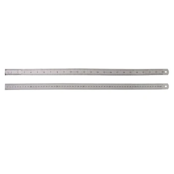 

Stainless Steel Double Side Measuring Straight Edge Ruler 60cm Silver D08A