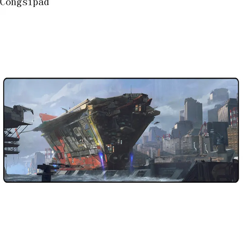 300x800x3mm Congsipad подарок вашему другу Sci-fi Future Battleship шаблон супер Настольный коврик для офисных работ игровой коврик - Цвет: 300x800x3mm