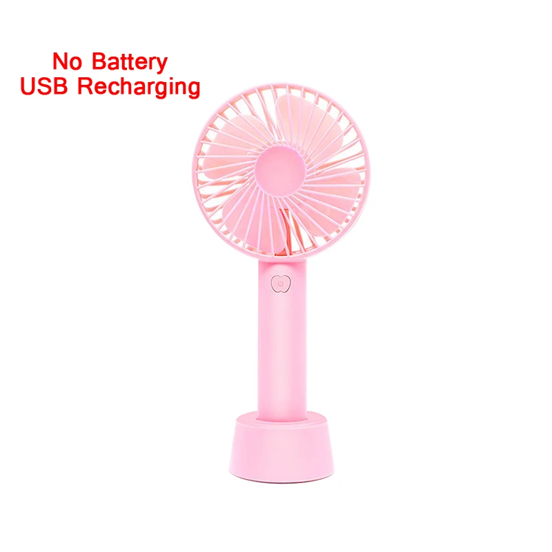 pink 1 Мини-вентилятор Ручной кулер стол Регулируемая скорость портативный USB Перезаряжаемый вентилятор охладитель воздуха Открытый путешествия - Цвет: pink 1