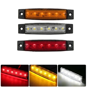 Luci di Posizione per Auto LED 12/24V 6 SMD LED, Indicatori Laterali per Auto, Bus, Camion, Luce Posteriore e Laterale per Rimorchio