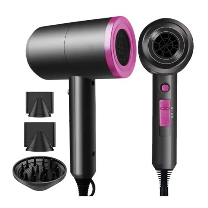 1800W Ionic Hair Dryer Technology Constant Temperature Hairdryer 6 Types 3 Speeds 2 Nozzles Hot