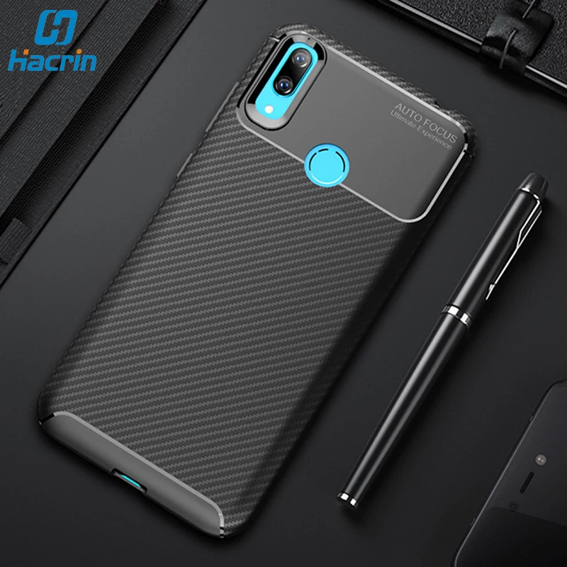 Hacrin чехол для huawei Y7 2019 из мягкого углеродного волокна Противоударная задняя