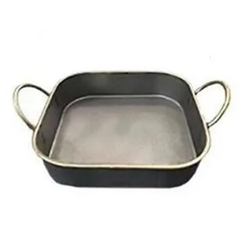 

Vintage Metal Service Tray Retro Bread Tray Handle Storage Tray Dinner Tableware Kitchen