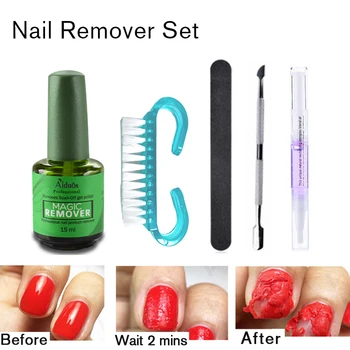 

Magic Nail Gel Polish Remover Set Burst UV&LED Gel Soak Off Remove Nail Polish Remover Manicure Fast Healthy Nails Art Cleaner