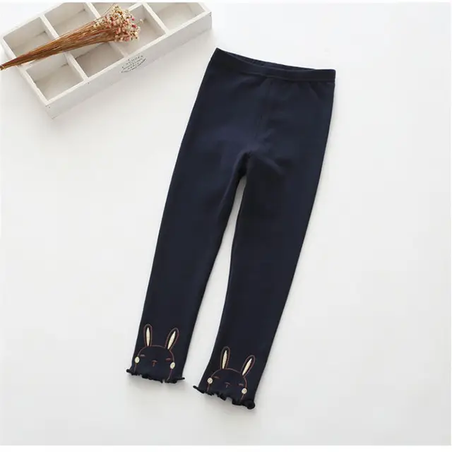 Vidmid Winter Girls Sport Leggings For Kids Cotton Solid Soft Elastic Trousers  3-10 Years Children Striped Skinny Pants P254 2