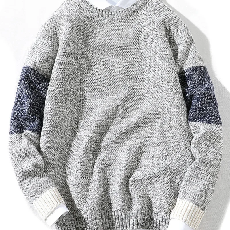 Autumn Sweater Men Fashion Contrast Color Casual Knit Sweaters Man Streetwear Loose Long-sleeved Pullover Men Clothes M-5XL Autumn Sweater Men Fashion Contrast Color Casual Knit Sweaters Man Streetwear Loose Long-sleeved Pullover Men Clothes M-5XL