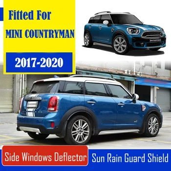 

1 Set Chrome Side Vent Sun Shade Window Visors Rain Guard Deflectors For MINI COUNTRYMAN 2017-2020