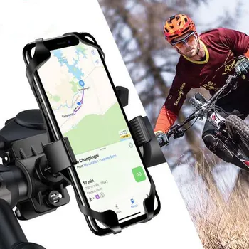 

Silicone Bicycle Phone Holder for IPhone 11 pro max 6 7 8 plus X Xr Xs for Mobile Phone Mount Band Bike GPS Clip Universal