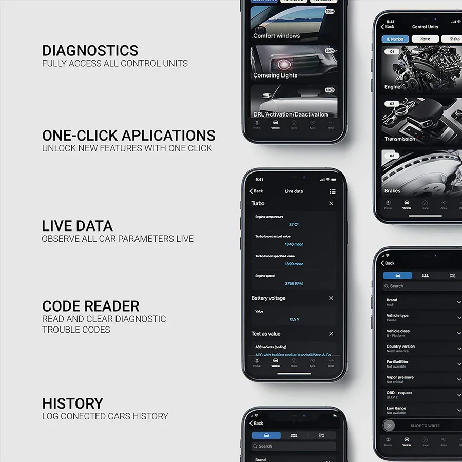 OBDeleven PRO/Ultimate Pack OBD Eleven Nextgen Device OBD11 OBD2 Diagnostic Tool BMW For IOS VW Polo Golf /BMW/Audi /Seat /Skoda