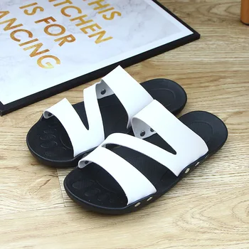 

Summer Men Slides Slide Slippers Home Indoor Shoes House Beach Outside Slipers Slipper Sleepers Soft Hot Sale Big US Size 7.5-11