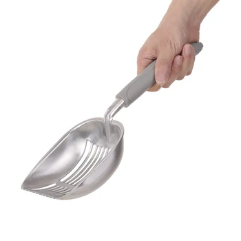 

Aluminum Alloy Hollow Cat Litter Scooper Litter Shovel Sifter with Long Handle Pet Poop Scooper Shovel Pet Cleaning Tools