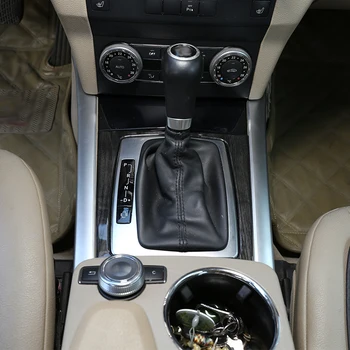 

Black Wood Grain Gear Shift Decoration Frame Sticker For Mercedes Benz C GLK Class W204 C180 C200 C260 2008-2013 Car Accessories