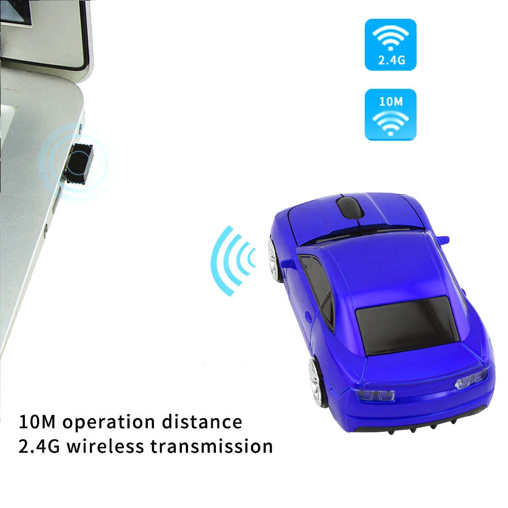 2,4 ГГц Беспроводная мышь Супер гоночный автомобиль мышь 3 кнопки компьютерные мыши 1600 dpi оптическая мышь с usb-приемником для ПК ноутбука