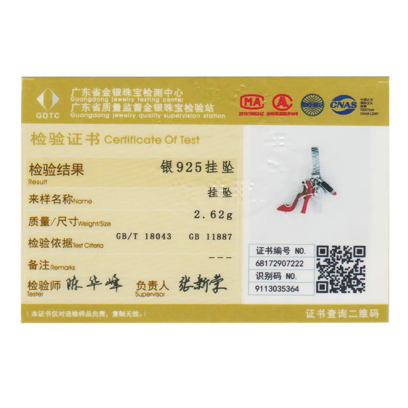 Womak подлинное Серебро 925 пробы высокий каблук Ожерелье Подвеска подходит Pandora браслет амулеты «сделай сам» ювелирные изделия