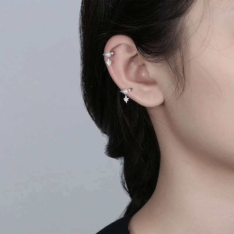Ear Clip Earrings Clip Earrings Ear Clip Ear Accessories 1Pc Helix Cartilage Conch Fake Without Piercing Cuff Earring Earcuff Wrap Rock Earring Cuff No Piercing Women Clip Adjustable