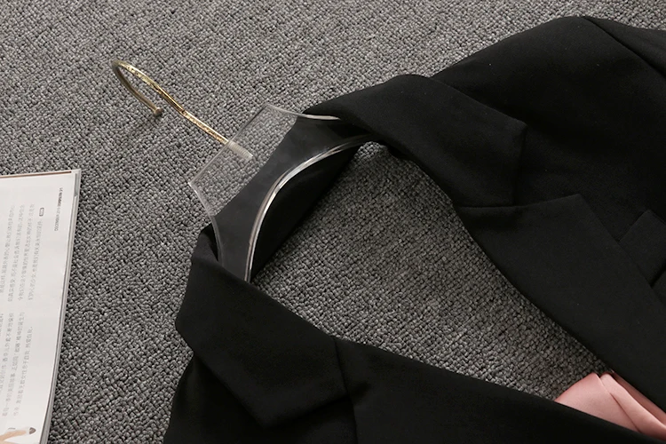 Women Jacket Bow Pink Hollow Out Backless Design Long Sleeve Notched Blazers Coat Slim High Street Style Autumn Fashion