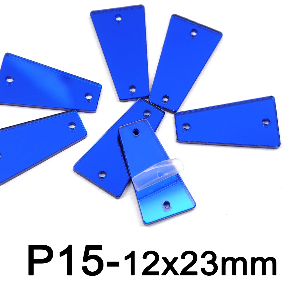 P15-12x23mm 30pcs Синий 30 шт./пакет Акрил ic зеркало пришить стразы микс Акрил зеркало на камнях с украшением в виде кристаллов страз для одежды платье украшения - Цвет: P15-12x23mm 30pcs