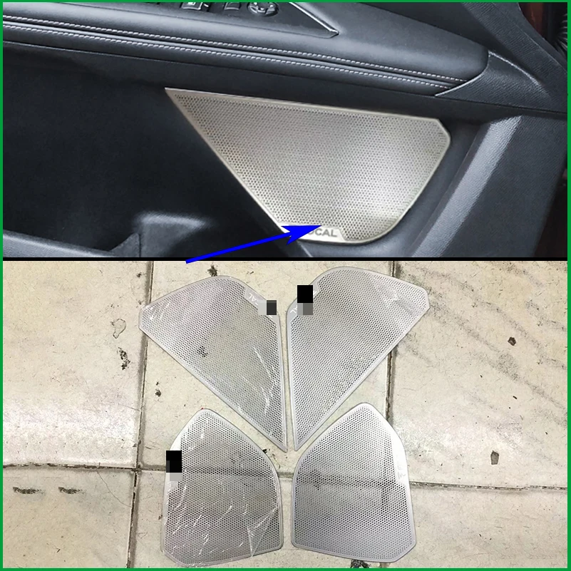 

For Peugeot 3008 3008GT 5008 5008 GT 2017-2019 Interior Stainless Steel Door Speaker Sound Ring Cover Sticker Trim Car Styling