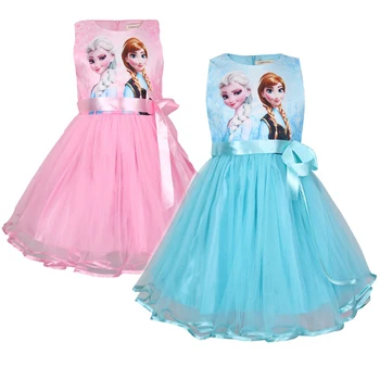 

Ice Snow Festival Girls Dress Anna Elsa Dresses For Cosplay Tutu Princess Dress Girl Halloween Costume 3-8 Years Old Kid Clothes