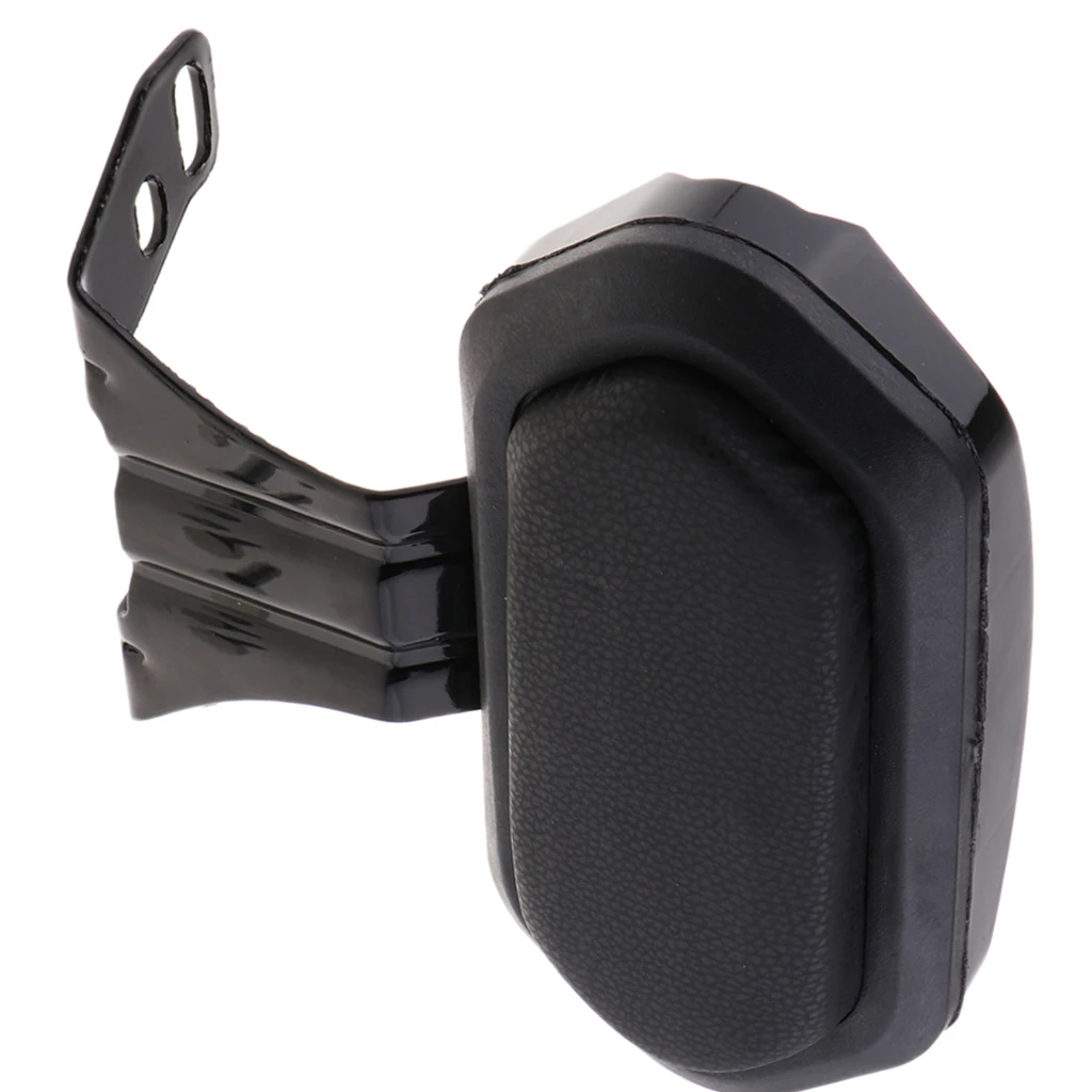 Universal Motorcycle Adjustable Rear Backrest Sissy Bar Cushion Pad - Black