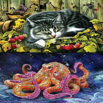 

5D DIY Full Drill Diamond Painting Animal Cross Stitch Mosaic Craft Kits Wall Art Home Decor