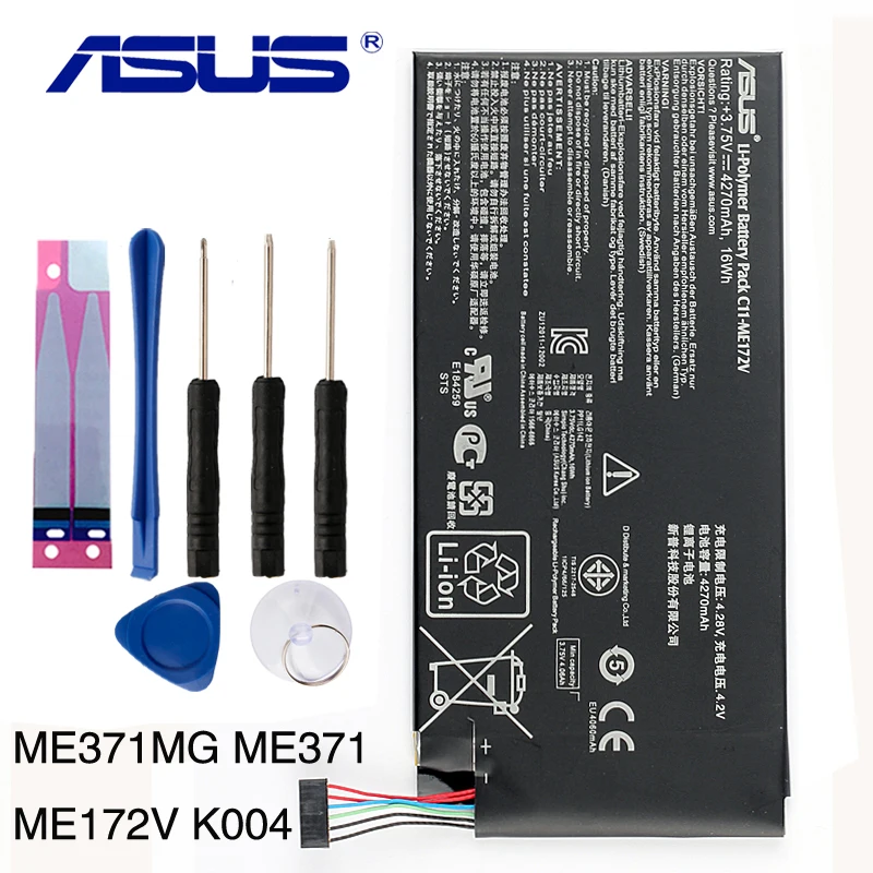 

Original ASUS High Capacity C11-ME172V Battery For ASUS MeMoPad K004 Fonepad ME371MG ME371 ME172V 4270mAh
