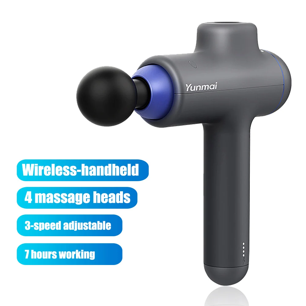 

YUNMAI Deep Fascia Massage Guns Body Muscle Stimulator 3 Modes 4 Heads Handheld Rechargeable Deep Muscle Tissue Massager