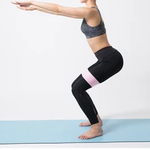 Сопротивление для тренировки бедра резинки эластичные Нескользящие не-рулонные повязки для тренировки Фитнес Бодибилдинг ноги бедра Glute Butt Упражнение