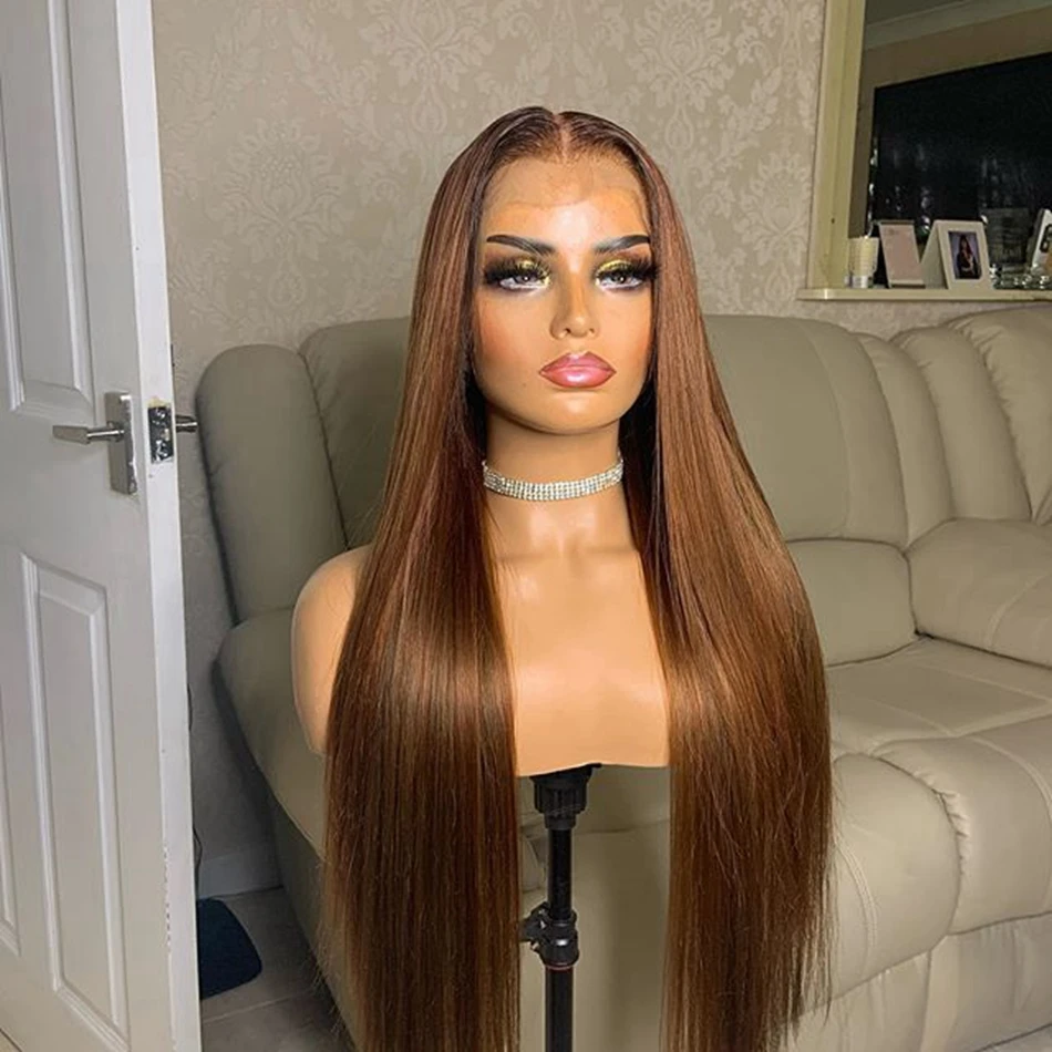 Основные человеческие волосы Remy коричневые и светлые волнистые 13x6 кружевные