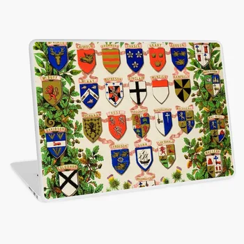 

Scottish Highlander Clan Coat Of Arms Shields Tartan And Arms laptop sticker skin for MacBook HP Acer Dell ASUS Lenovo