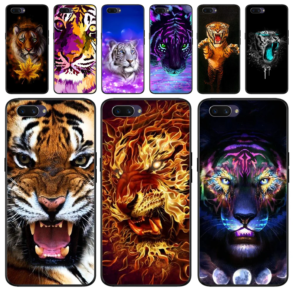 

OFFeier Animal ferocious tiger Soft Silicone TPU Phone Cover For OPPO F5 F9 F3 F11 pro A92020 K1 A77 RENO A52020