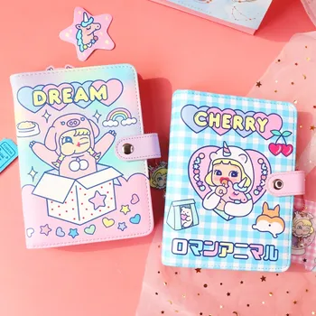 

Cute Happy Girl Cartoon Colorful Diary Book A6 Agenda Gift 200P