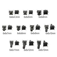 50Pcs 6x6mm Tactile Tact Mini Push Button Switch PCB Panel Momentary DIP 4 Pin Self-Reset Switch 6*6*4.3/5/6/7/8/9/10/11/12/13MM - Image 2