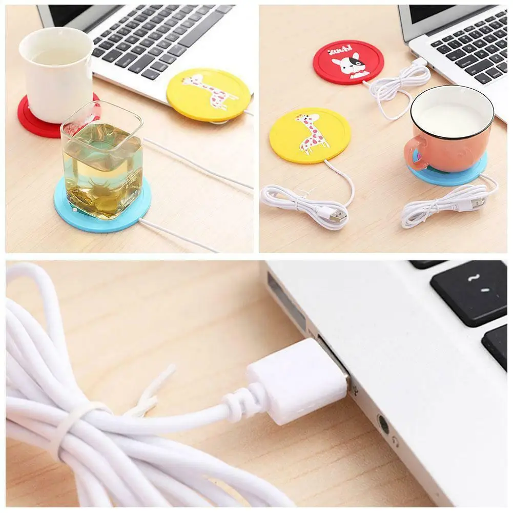 Горячая милые электрические чашки USB подогреватель тепла напитков кружка коврик напиток нагреватель 50℃ кружки подставка Великобритания