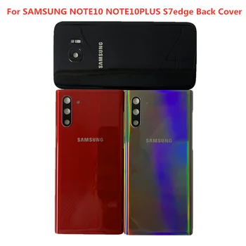 

For Samsung Galaxy note10 Plus note10 note10+ s7 edge Back glass Rear Cover Housing Battery Door Replacement + Camera Frame