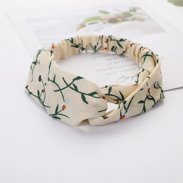 Women Cross Solid color Hair Bands Girls Print Flower Headbands Fashion Turban Make up Hair Accessories FD127 XCJ1