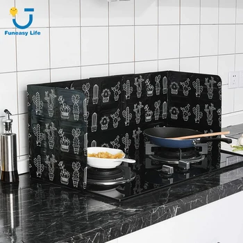 

Wall Oil Splash Proof Baffle Frying Pan Oil Divider Protection Screen Splatter Guard Aluminium Foil Plate Cooking Tools