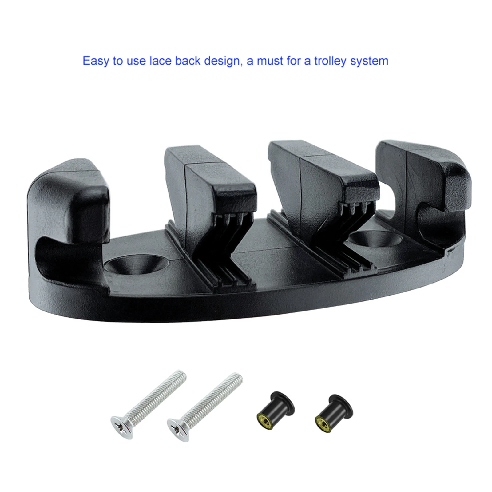 Description Picture 3 of item1Pc Nylon Marine Zig Zag Anchor Trolley Cleat Rope Device Kayaks Canoes Truck Trailer Rowing Inflatable Boats Decks Accessories