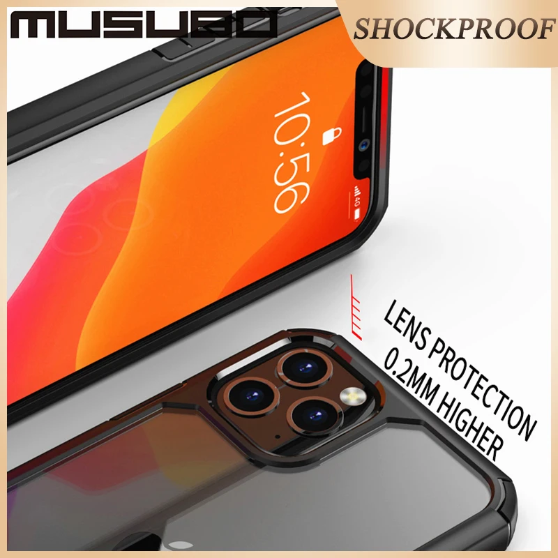 Musubo Мягкий Силиконовый противоударный чехол для iPhone 11 Pro Max ультра прозрачный