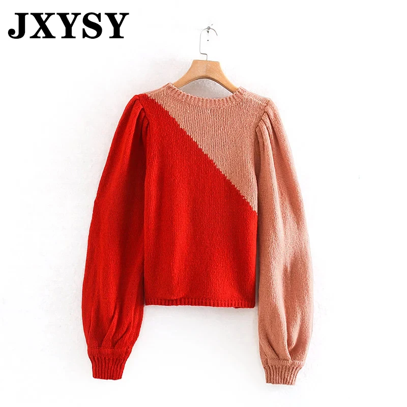 JXYSY, свитера для женщин, pull femme, английский стиль, цветные, с длинным рукавом, с круглым вырезом, мягкие свитера, женские пуловеры, топы