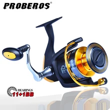 1 шт. рыболовные спиннинговые Катушки, спиннинговая катушка с большой катушкой, 13 кг, Максимальное сопротивление, пресноводная 11+ 1BB спиннинговая Рыболовная катушка