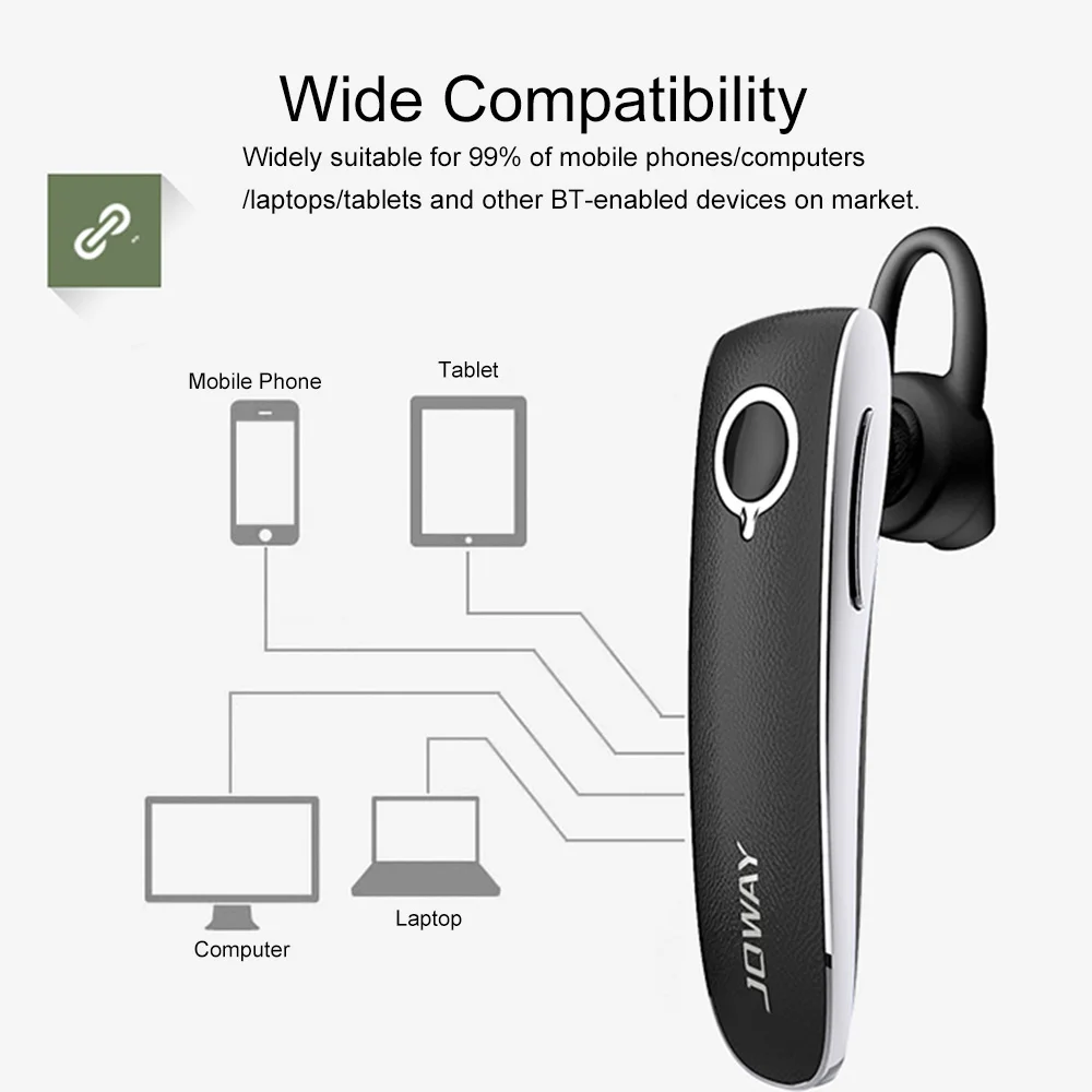 Joway H05 стерео bluetooth-гарнитура Смарт бизнес-стиль, кожаный наушник наушники с микрофоном для всех смартфонов fone de ouvido