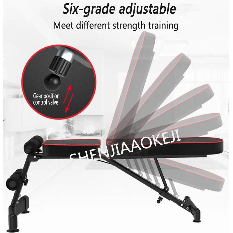 Fitness Chair Sit-ups Fitness Equipment Foldable Six-grade Adjustment Home Exercise Equipment Six-speed Adjustment Back Version