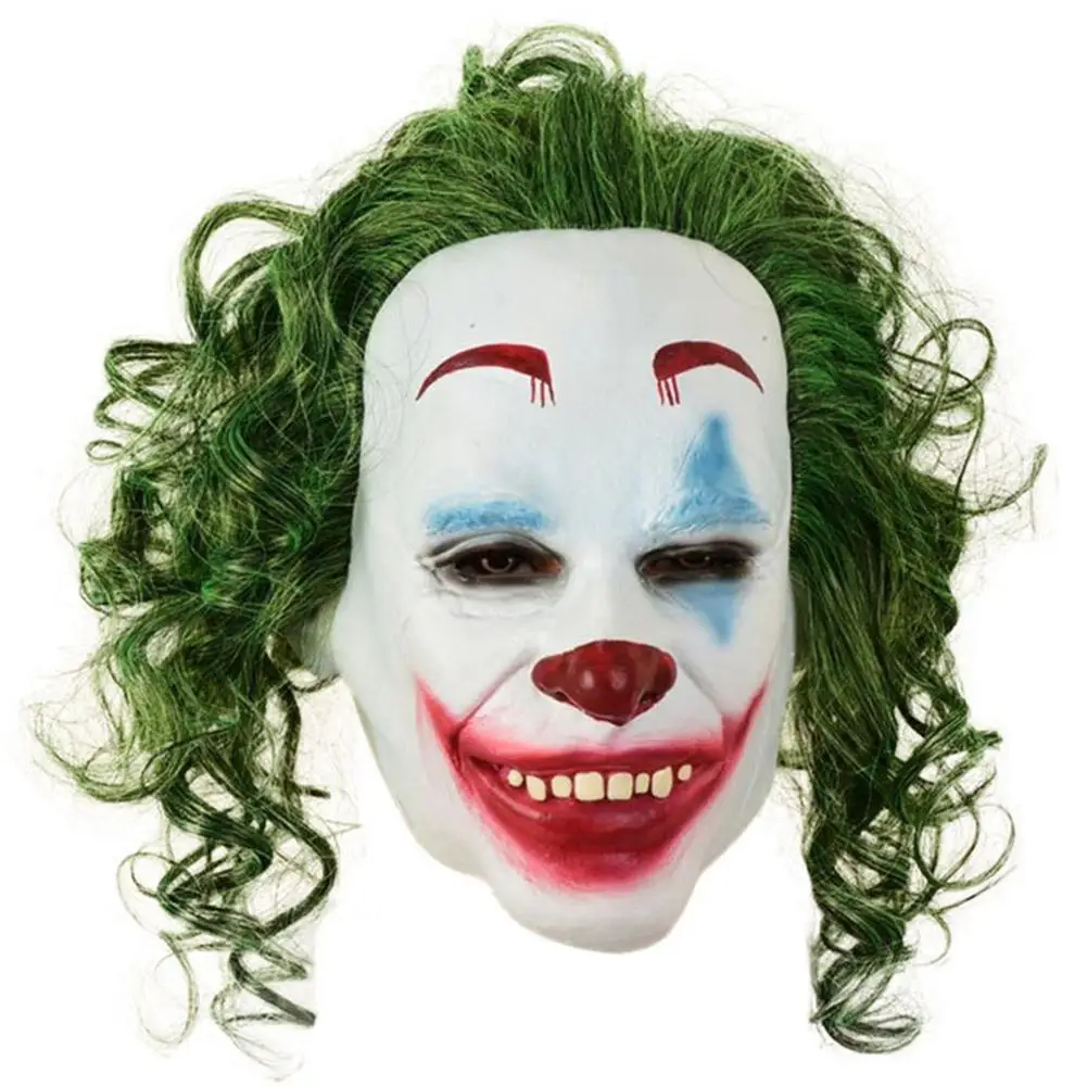 Stephen King's It Pennywise Джокер маска фильм клоун на Хэллоуин костюм косплей страшный шалость с волосами для вечерние Хэллоуин