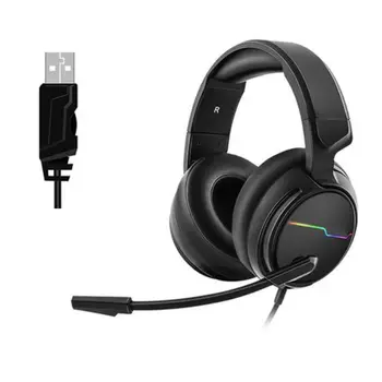 

Gaming Headset with with Noise Cancelling Mic 7.1 Surround Sound Adjustable Over-Ear Headphones for Laptops