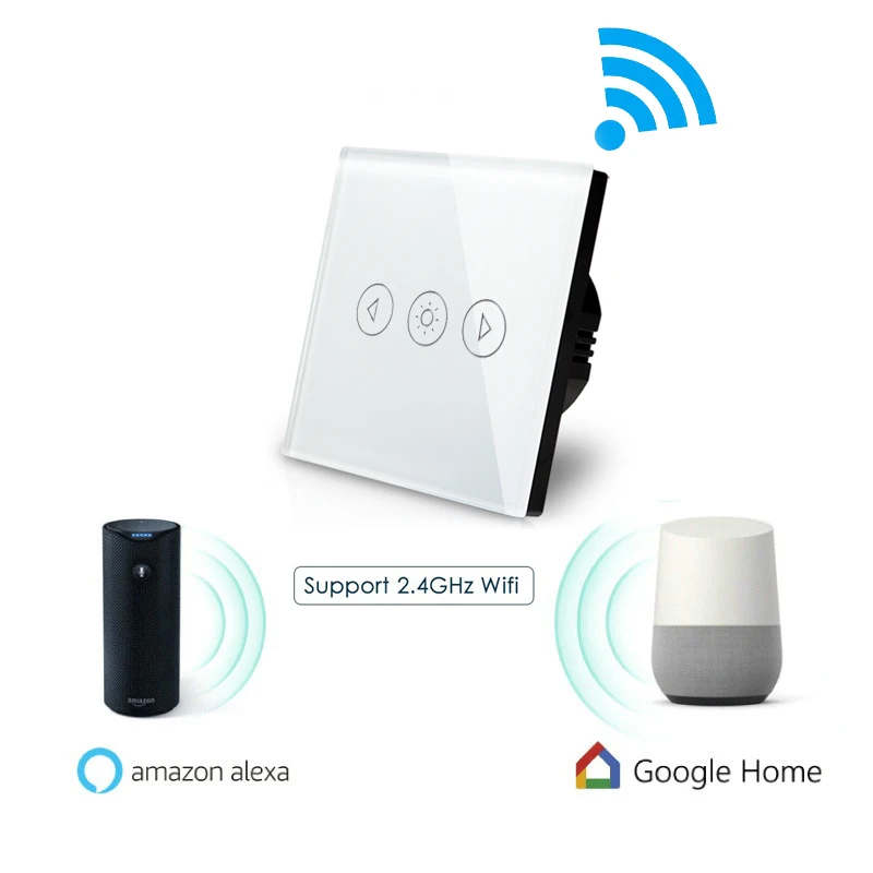 Wifi регулятор яркости освещения Wallpad EU UK диммер, 1 канал, умный дом Alexa Google Home IOS Android Яркость Управление настенный выключатель