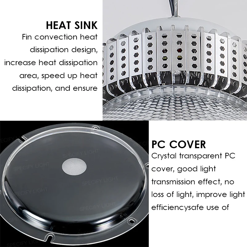 100W 150W 200W High Bay LED Light 220V 10000lm Commercial Lighting Industrial Warehouse Parking LED Highbay Lamp High Brightness (5)