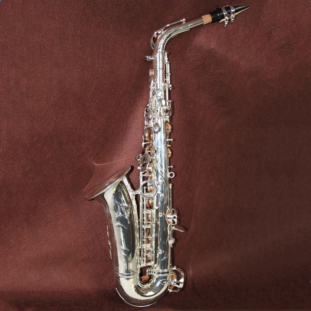 Высококачественный посеребренный альт-саксофон